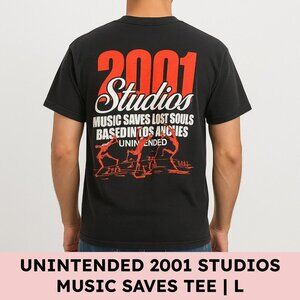Unintended 2001 Studios Skeleton Graphic T-Shirt Los Angeles Heavyweight Men's L